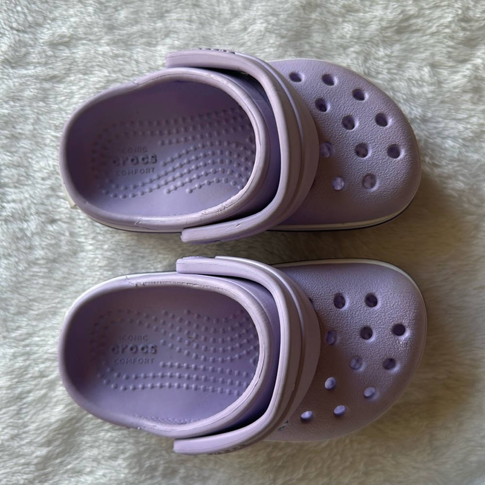 Purple size 5 crocs